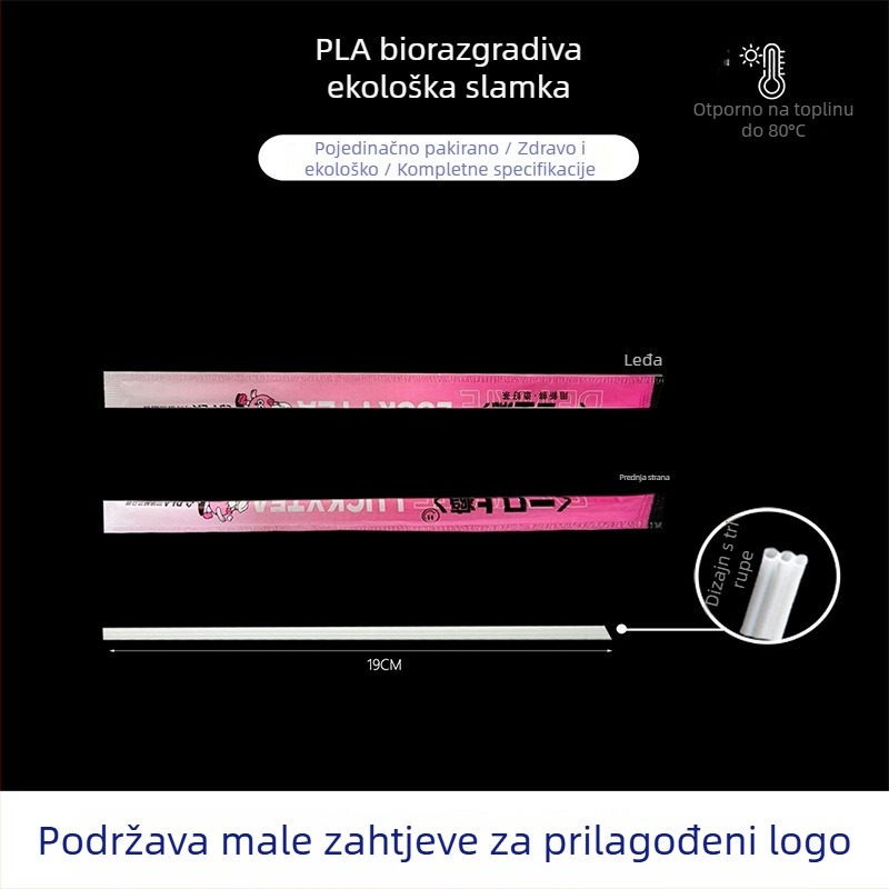 Jednokratna slamka s tri otvora za čaj, kavu i čaj s mlijekom