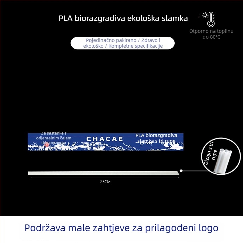 Jednokratna slamka s tri otvora za čaj, kavu i čaj s mlijekom