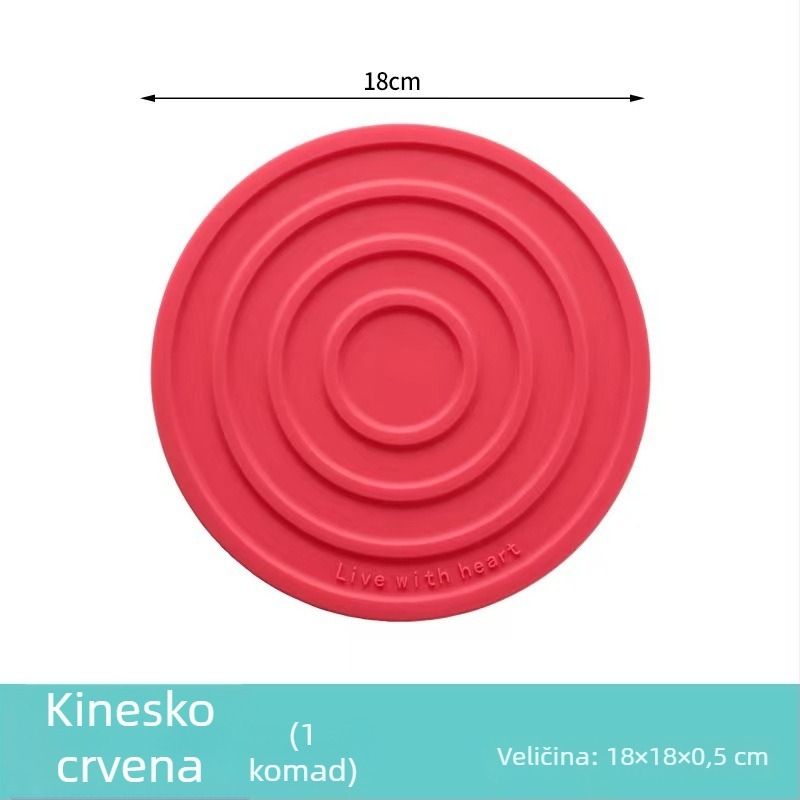 Silikonska teplotno-otporna podloška za lonce, debeli podložak za posuđe i tanjure, kružna podloga za jelo, moderni minimalistički dizajn