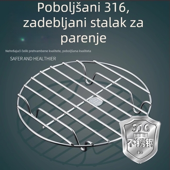 Parna mreža od 316 nerđajućeg čelika, univerzalna mreža za paru jaja, pogodna za wok i košaru za paru