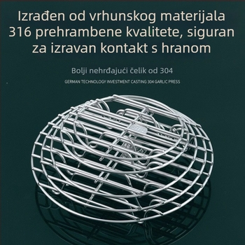 Parna mreža od 316 nerđajućeg čelika, univerzalna mreža za paru jaja, pogodna za wok i košaru za paru