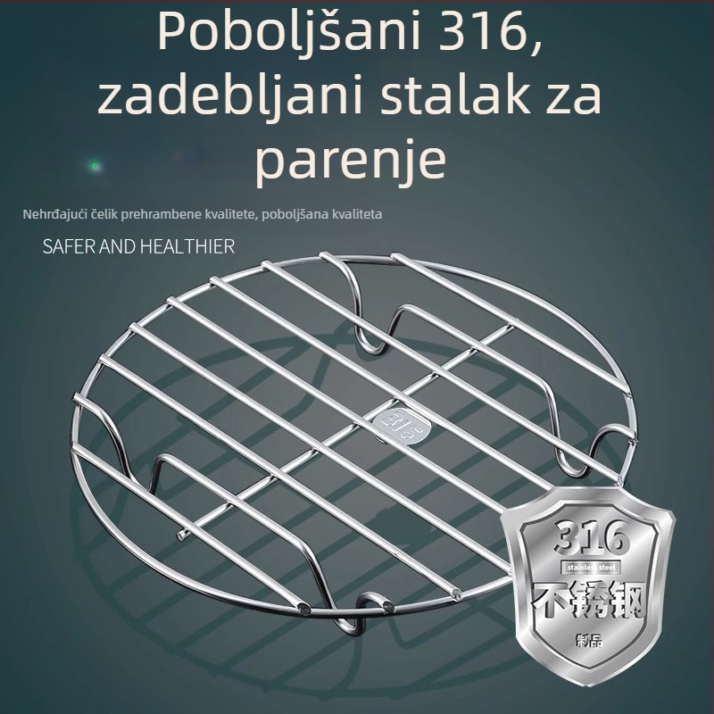Parna mreža od 316 nerđajućeg čelika, univerzalna mreža za paru jaja, pogodna za wok i košaru za paru