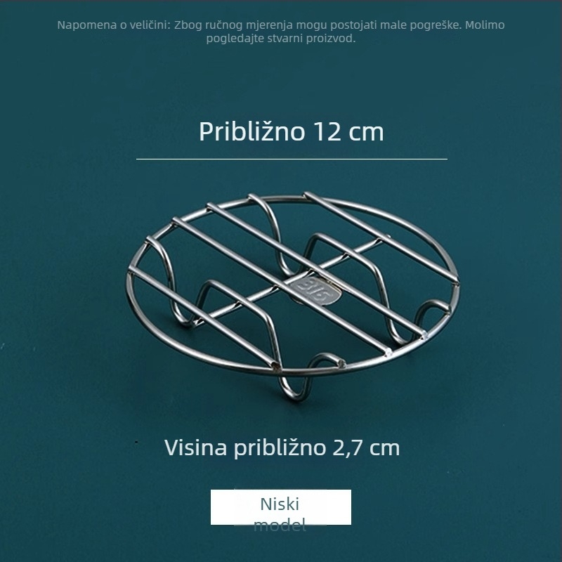 Parna mreža od 316 nerđajućeg čelika, univerzalna mreža za paru jaja, pogodna za wok i košaru za paru