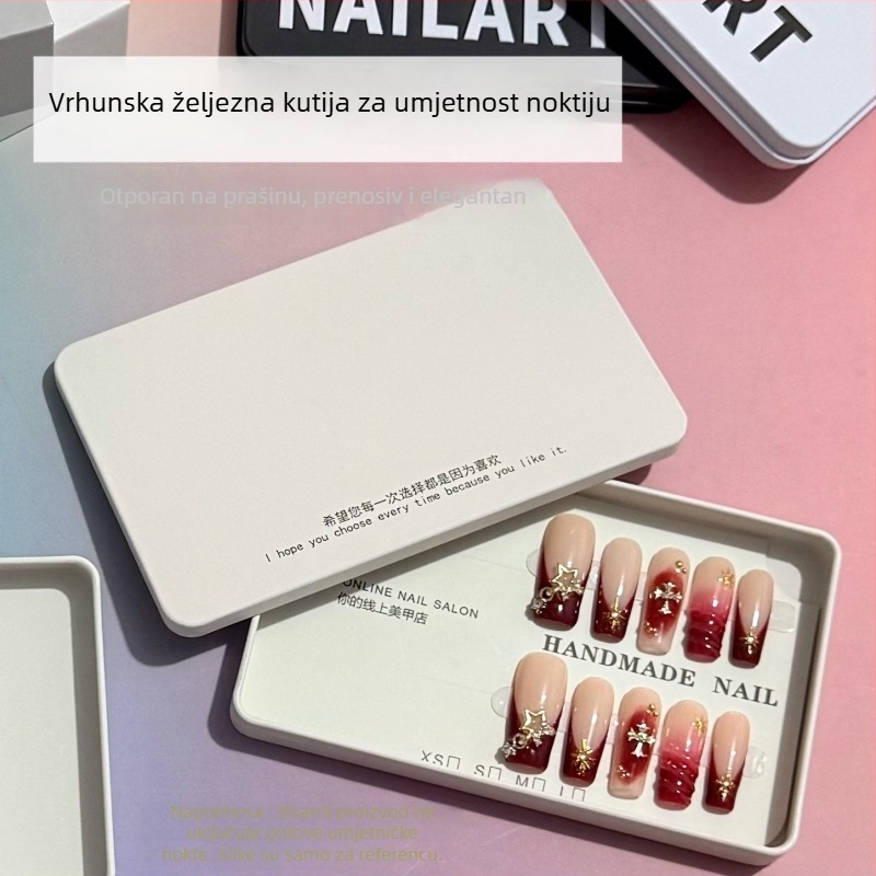 Luksuzna kutija za izlaganje manikure s kartonskom ambalažom i dizajnom metalne kutije za fotografiranje