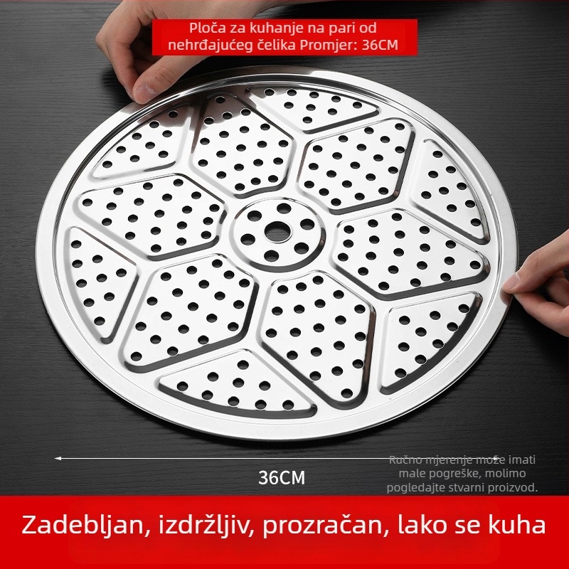 Nerđajući čelična posuda za parenje i rešetka za lonce i wokove