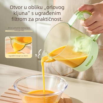 Ručni poluautomatski mikser za jaja s držkom, filtrirajućom i mernom čašom za šlaganje vrhnja