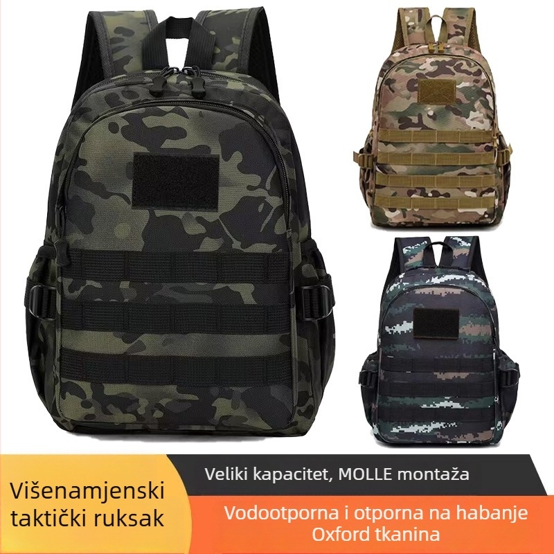 Dječji kamuflažni ruksak za ljetni kamp i izvanškolske aktivnosti, kapacitet do 20 L, platno