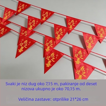 7 m tafta zastavice za useljenje, selidbu i uređenje seoskog dvorišta