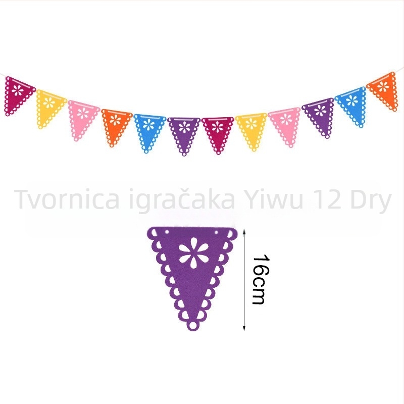 Set trokutastih zastavica od netkanog materijala, višebojnih
