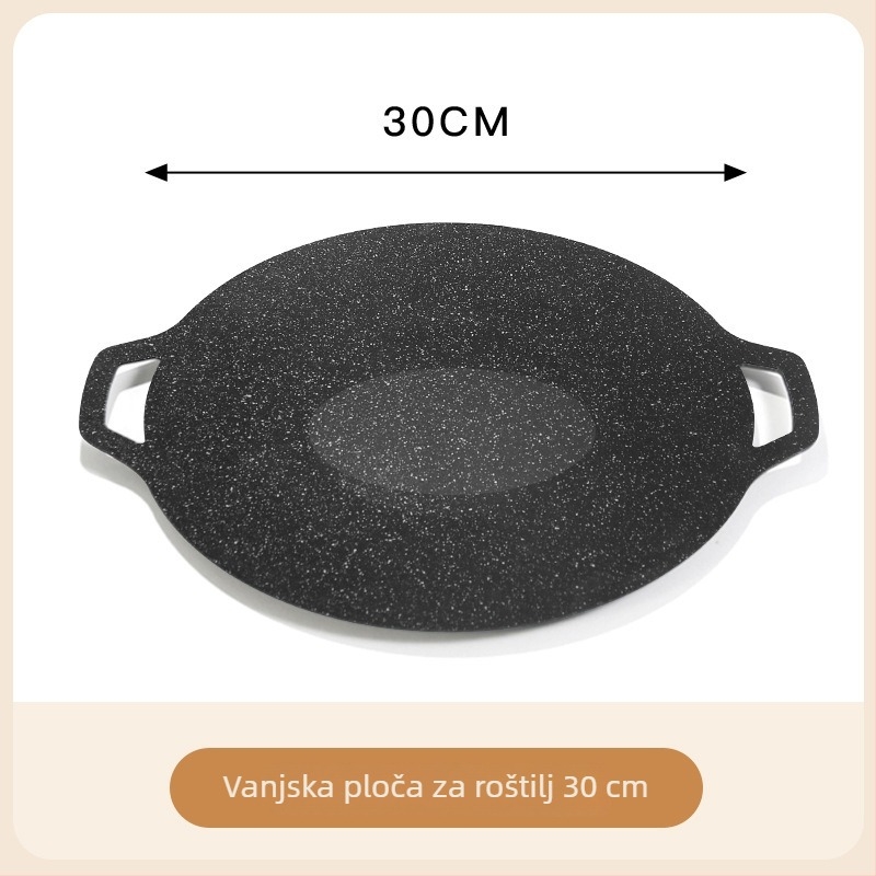 Vanjska ploča za roštilj na kazetnu ploču, roštiljna posuda, ploča Maifan kamena za kućnu upotrebu, Korejska Teppanyaki željezna ploča, indukcijska tava