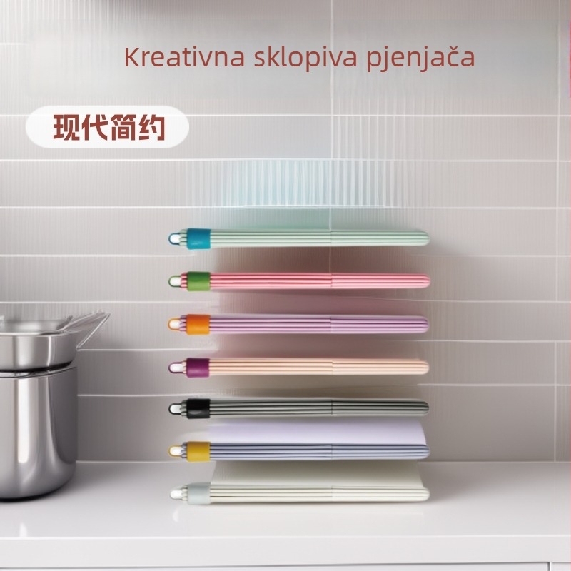 Izvlačna metlica za jaja s uspravnim trakom za jednostavno skladištenje