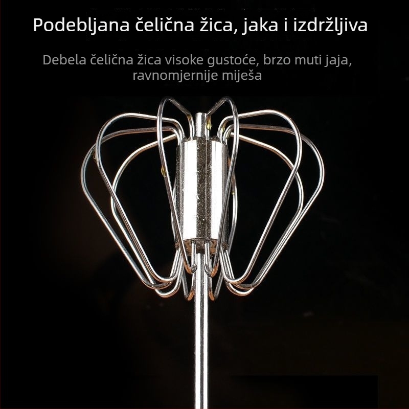 Ručna miješalica za šlag i bjelanjke, nehrđajući čelik