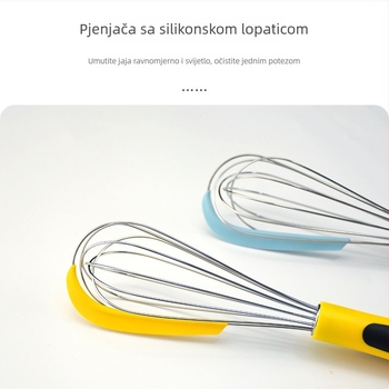 10,5-inčna silikonska spatula i ručni tučak za jaja, vrhnje i tijesto