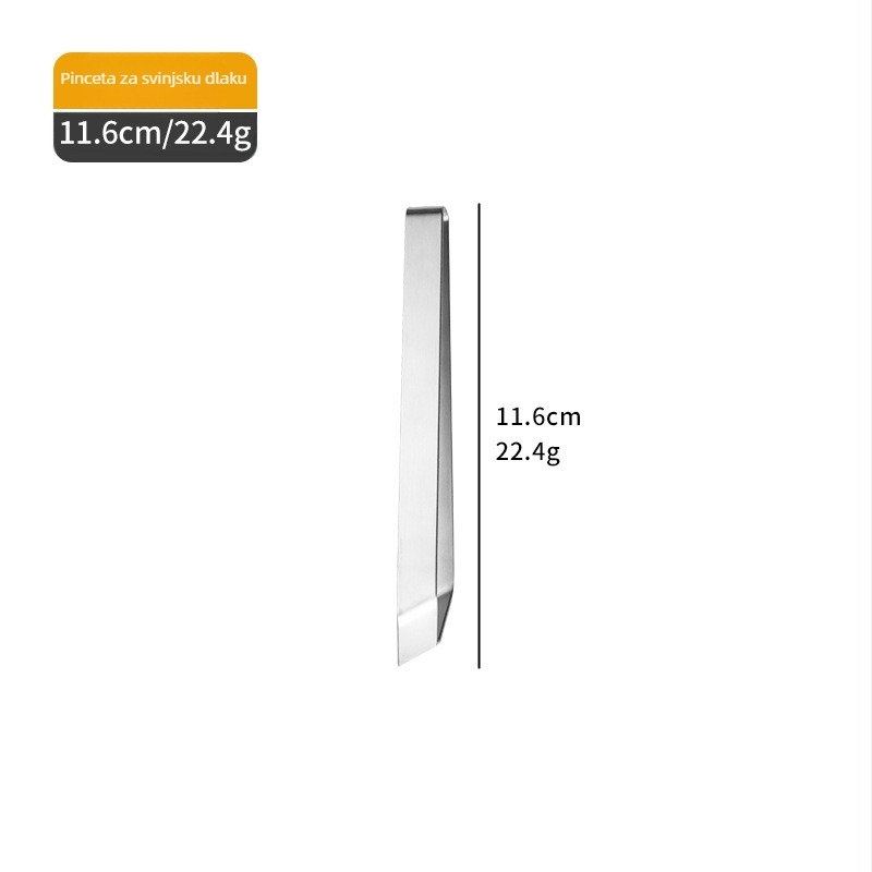 Set štipaljki za hranu od nehrđajućeg čelika: za salatu, roštilj, kuhinju i bifteke, s pincetama.