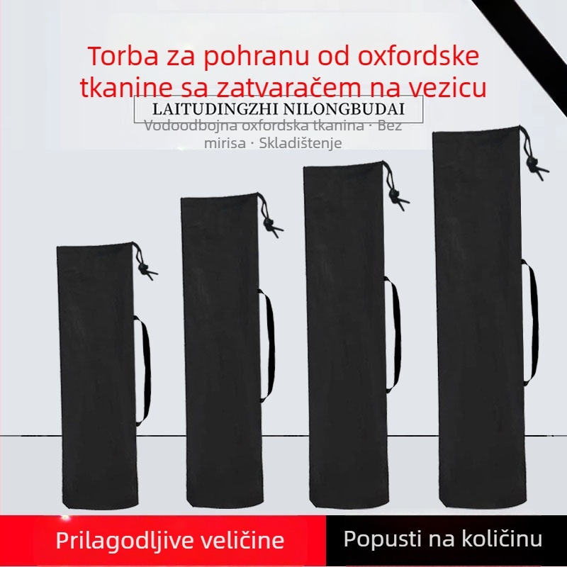 Poliesterska torba za pohranu sa šnom za kišobran, sklopiva stolica, stolica u obliku mjeseca, trokutasti stalak, štap za ribolov i joga prostirka