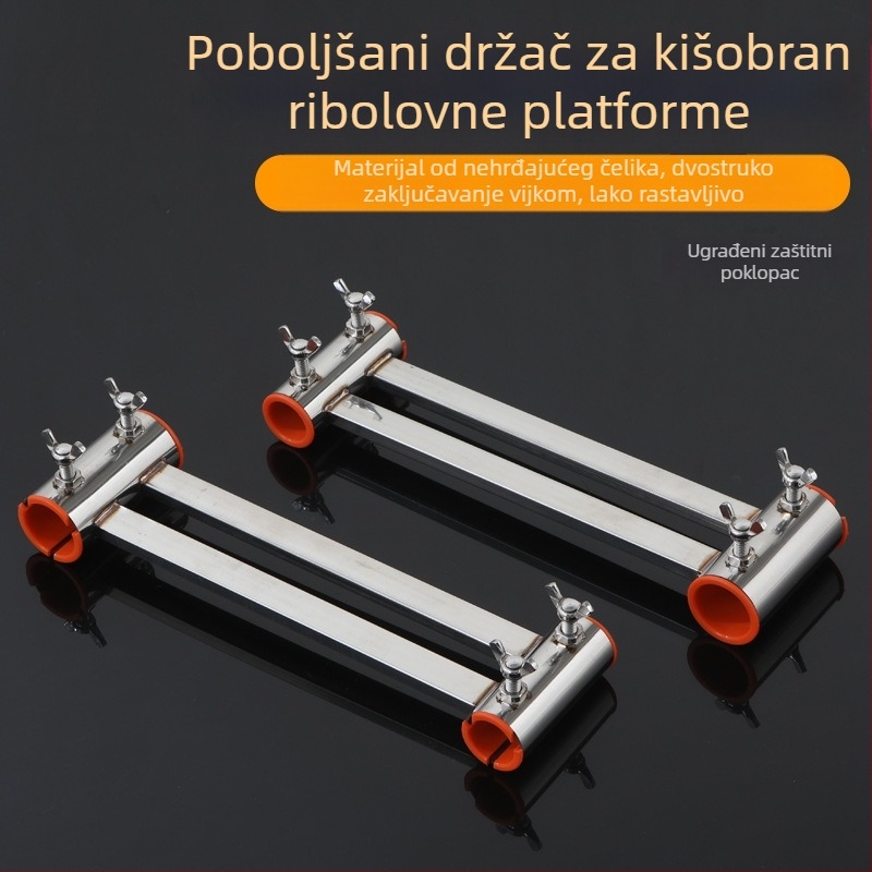 Stalak za kišobran za ribarsku platformu od nehrđajućeg čelika – otporan na vjetar, universalni, debeli veliki držač kišobrana, ribolovni dodaci