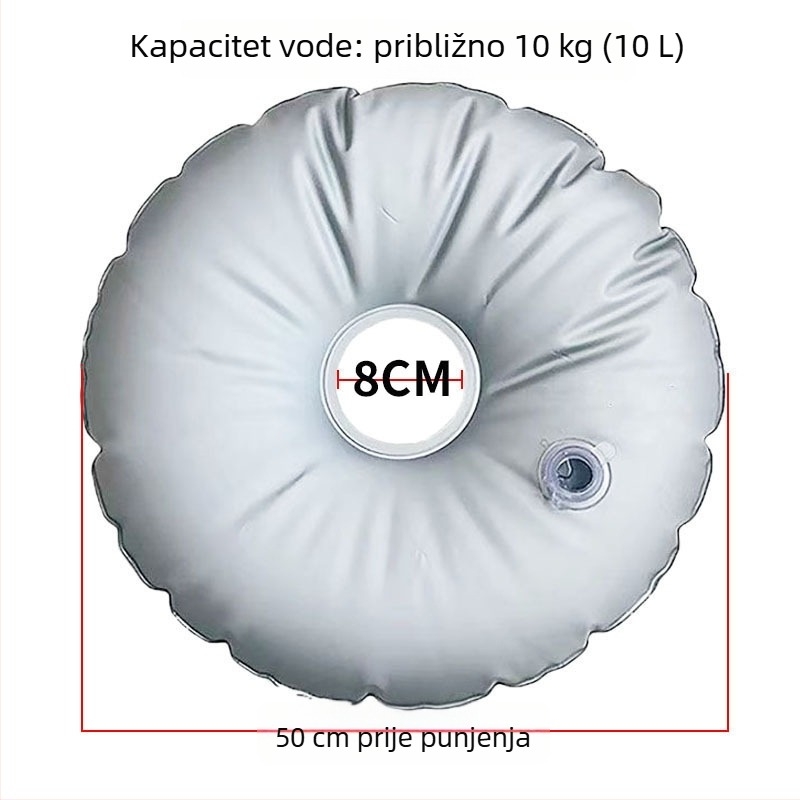 50 cm vodena balastna torba za vanjsku upotrebu — osnovna napunjena vodom za kišobran i kampiranje