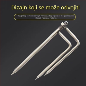 Galvanizirani šesterokutni zemljani kolac za ribolovni kišobran