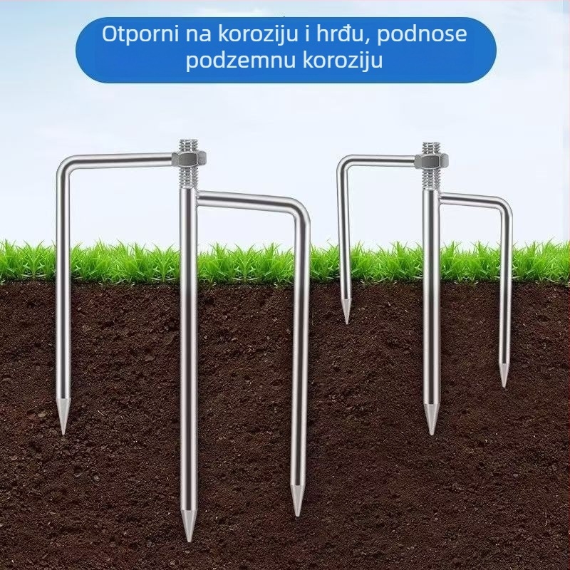 Galvanizirani šesterokutni zemljani kolac za ribolovni kišobran