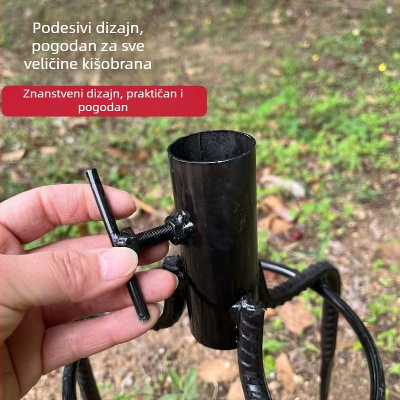 Tripodni držač kišobrana za kampiranje, trokutasta baza za štandove i ribolovne kišobrane, vanjska upotrebu