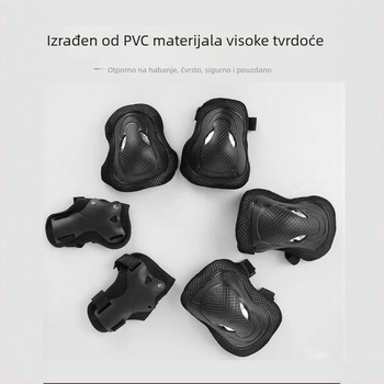 Šestodijelni zaštitni set za rolanje s dizajnom Bull's-eye i Bull-head; pogodan za rolanje, balansna vozila, bicikle i skijanje; unisex za odrasle.