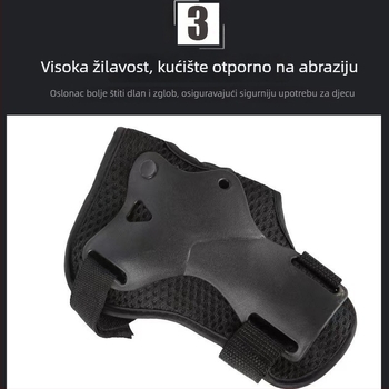 Šestodijelni zaštitni set za rolanje s dizajnom Bull's-eye i Bull-head; pogodan za rolanje, balansna vozila, bicikle i skijanje; unisex za odrasle.