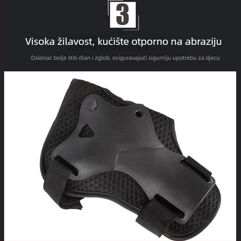 Šestodijelni zaštitni set za rolanje s dizajnom Bull's-eye i Bull-head; pogodan za rolanje, balansna vozila, bicikle i skijanje; unisex za odrasle.