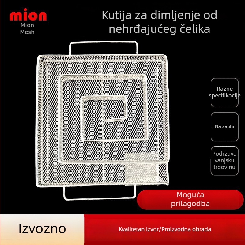 Okružna posuda za dimljenje od nehrđajućeg čelika za BBQ, generator hladnog dimljenja, kutija za dimljenje i vanjski držač začina