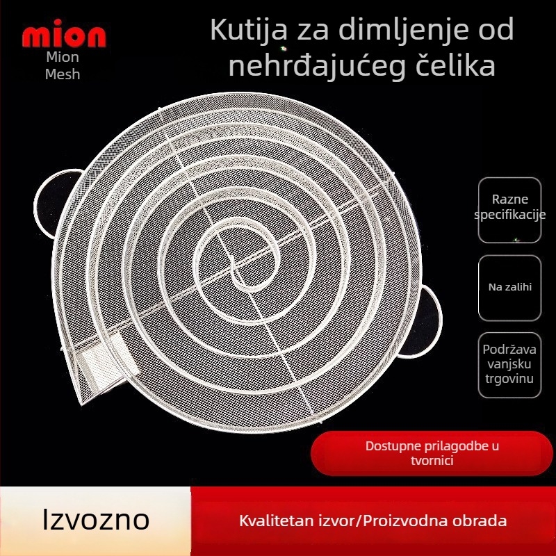 Okružna posuda za dimljenje od nehrđajućeg čelika za BBQ, generator hladnog dimljenja, kutija za dimljenje i vanjski držač začina