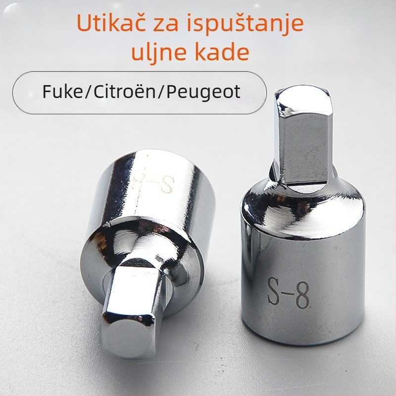 8 mm kvadratni ključ za odvijanje odvoda ulja iz posude – auto popravak alat