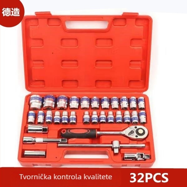 Set od 32 dijelova ključeva s pogonom od 1/2 inča, za popravke automobila i strojeva