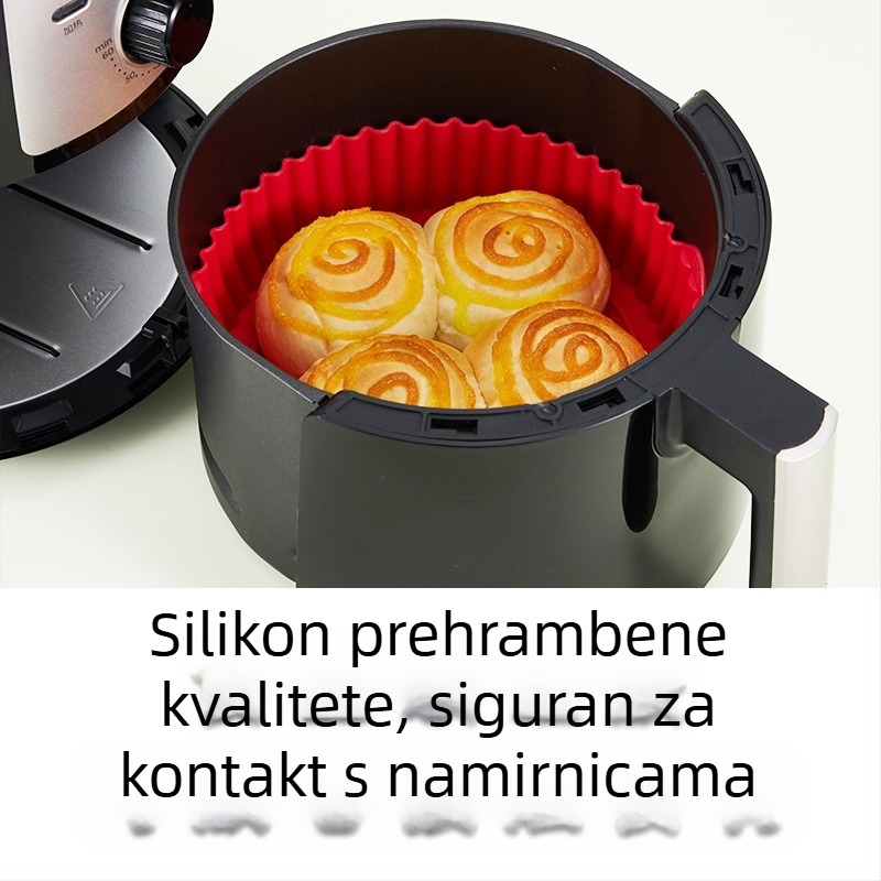 Silikonska podloga za kuhinju za air fryer, otporna na visoke temperature, posuda za pečenje od silikona, prehrambeni silikoni, veliki i mali modeli, kućna upotreba