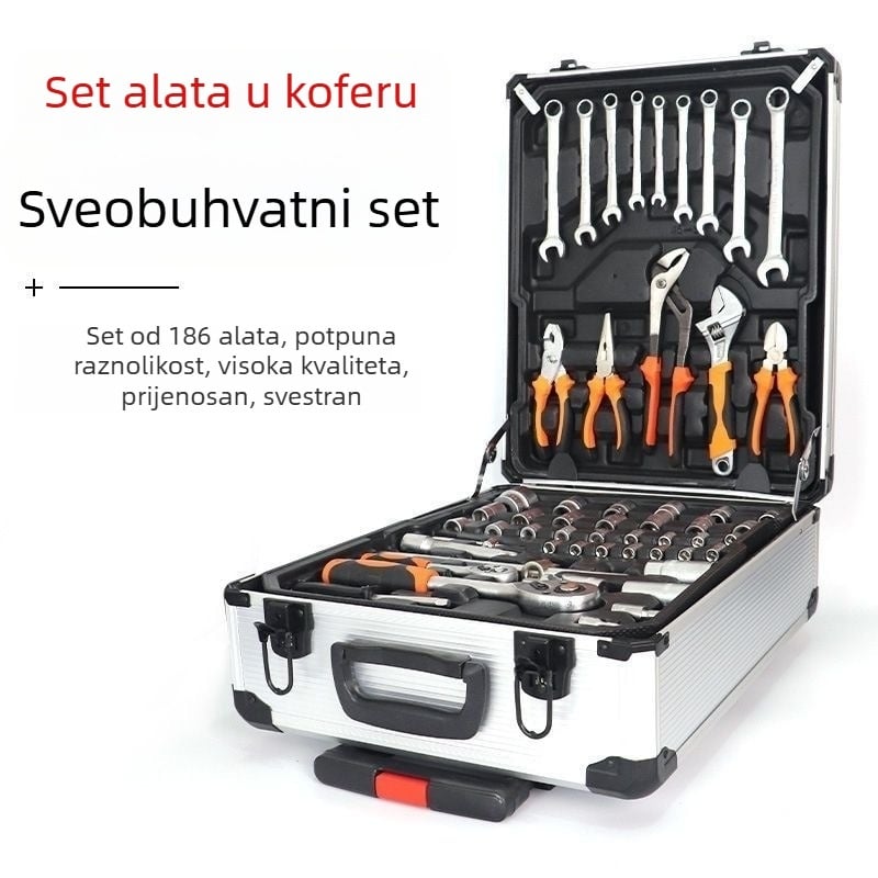 187-dijelni set alata za popravak automobila u kutiji