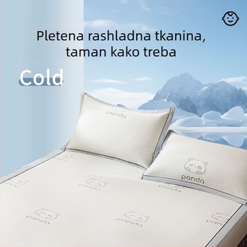 Hlađajuća Panda Ice Silk prostirka za ljeto, periva, sklopiva, meka kućna prostirka