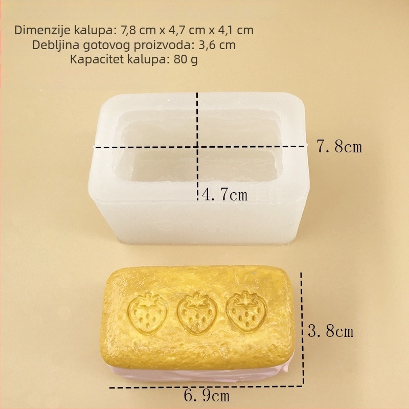 Silikonska forma za pečenje: jagodno-mliječni štapić, keks s jagodnom nadjevom i mousse torta