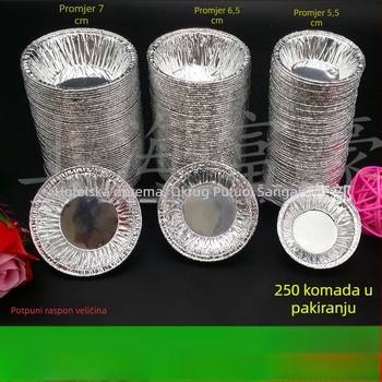 Jednokratne kalupe za tart od jaja s čašicama od aluminijske folije, aluminijske kalupe za pečenje, mala veličina