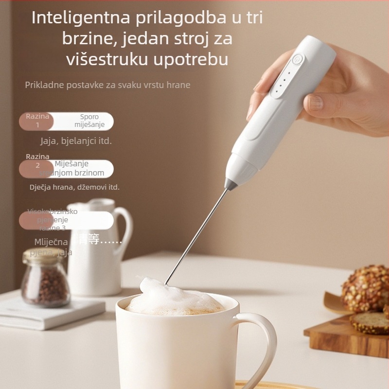 Električni pjenač mlijeka, ručni mini mikser za kavu
