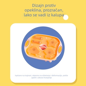 Silikonska kalupa za dječju hranu s dizajnom astronauta, otporna na visoke temperature, pogodna za kuhanje na pari i pečenje – kalupi za parene kolače, rižine kolače i kobasice