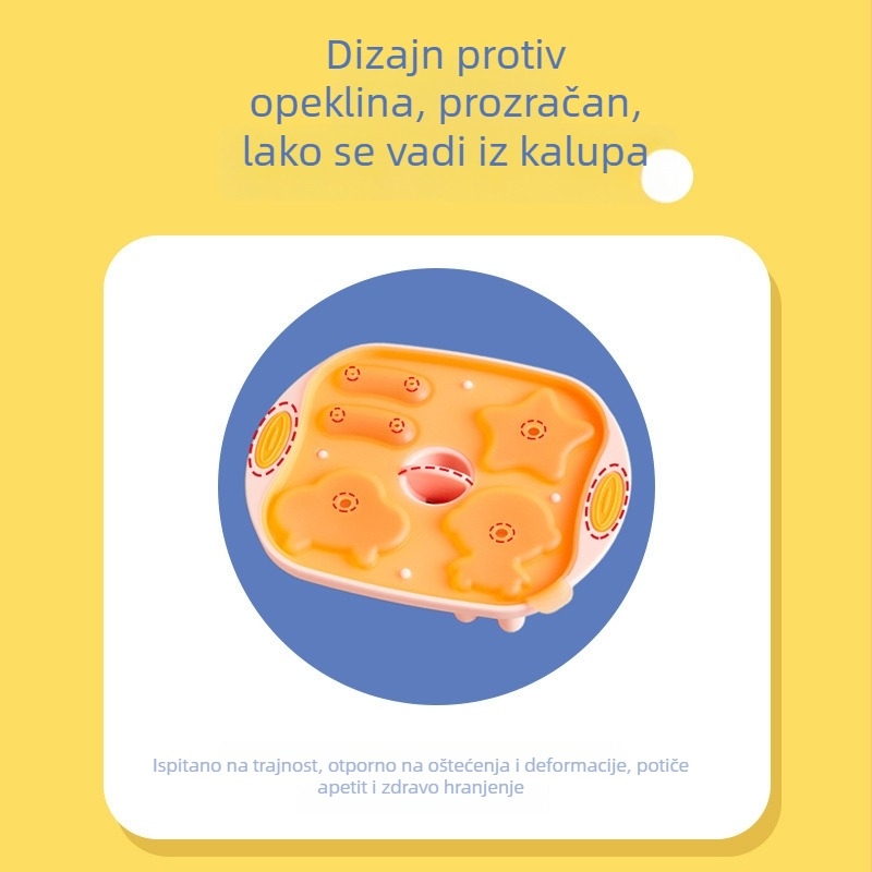 Silikonska kalupa za dječju hranu s dizajnom astronauta, otporna na visoke temperature, pogodna za kuhanje na pari i pečenje – kalupi za parene kolače, rižine kolače i kobasice