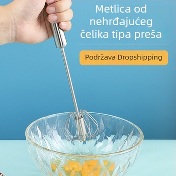 Poluautomatni tučak za jaja, kompaktni ručni mikser od nehrđajućeg čelika