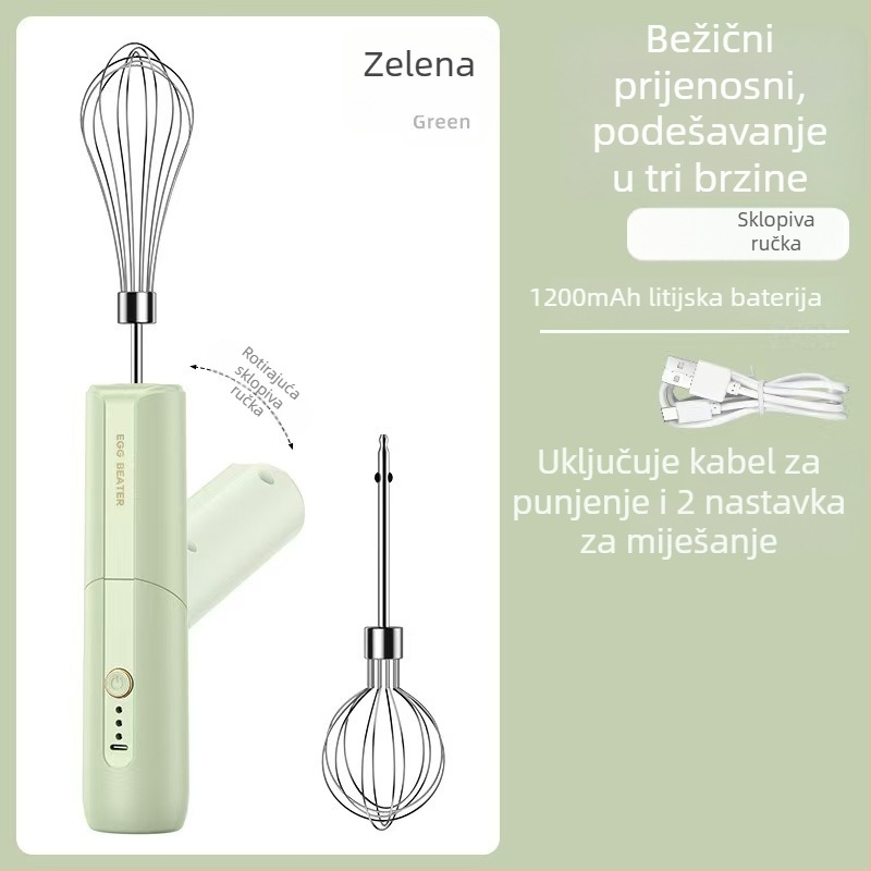Bežični ručni šlager za mlijeko i mikser za jaja, mini kućanski uređaj za kavu i pečenje