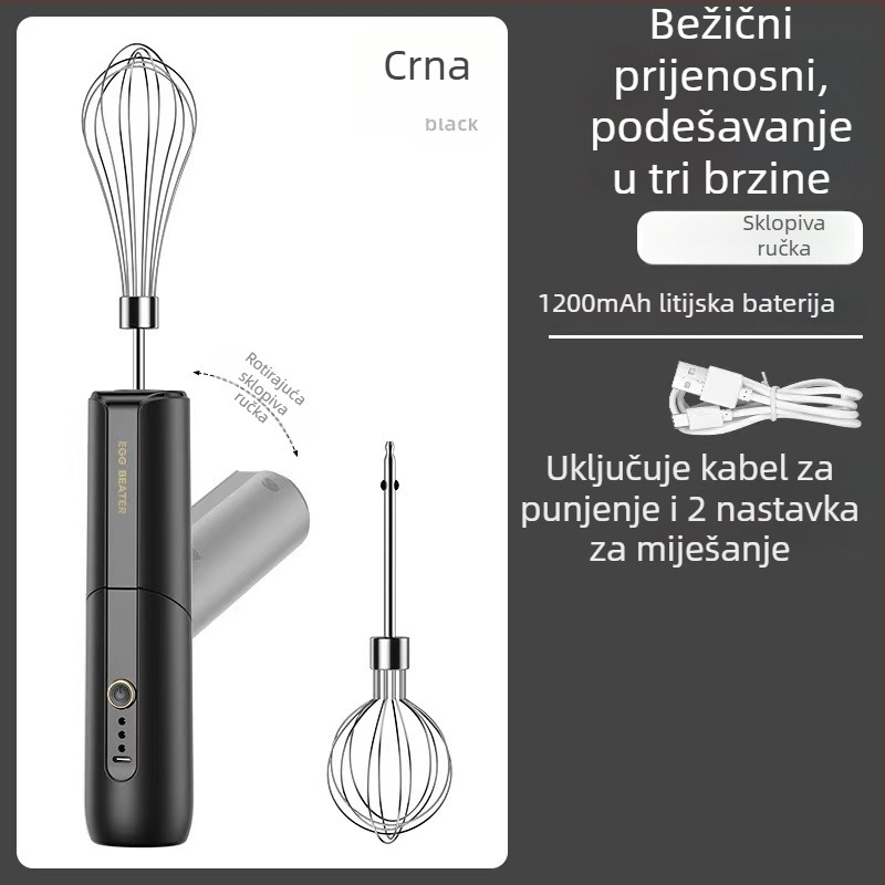 Bežični ručni šlager za mlijeko i mikser za jaja, mini kućanski uređaj za kavu i pečenje