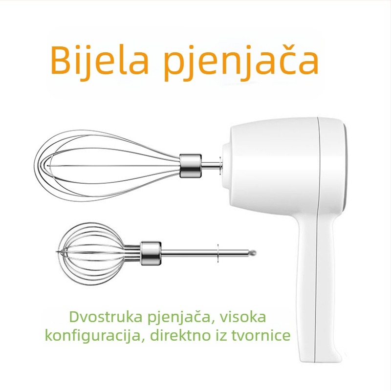 Bežični mućkalica za jaja, električni šlag-mikser, kućna upotreba, 304 nehrđajući čelik