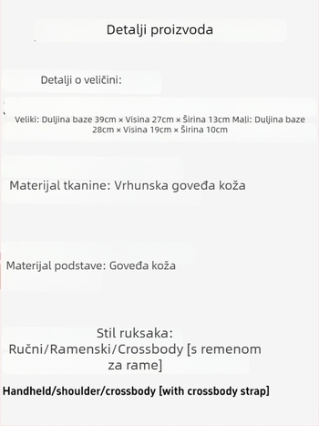 2025 nova Crossbody torba od prave kože s olej-voskom završnim slojem, euro-američki stil, detalji s rivetima, svakodnevno moto-inspiriran dizajn, srednje veličine