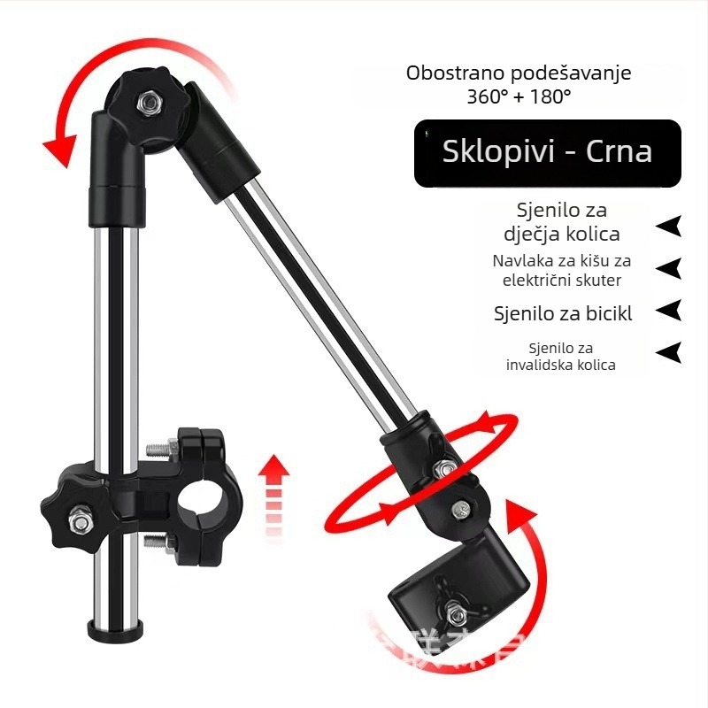 Univerzalni držač kišobrana za bicikle i električne bicikle, prijenosni držač kišobrana za MTB i cestovne bicikle