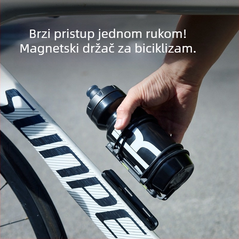 Magnetski držač za bocu na bicikl, ultralak, s mehanizmom brzog oslobađanja i remenom, universalan