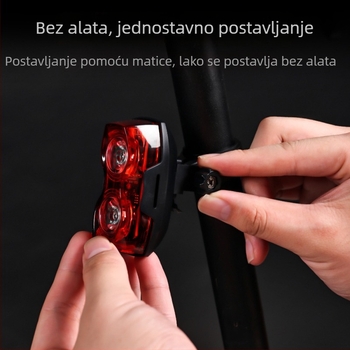 Raypal 2230 Stražnje svjetlo za bicikl sa dvostrukim LED modulima, svjetlo za upozorenje, oprema za vožnju
