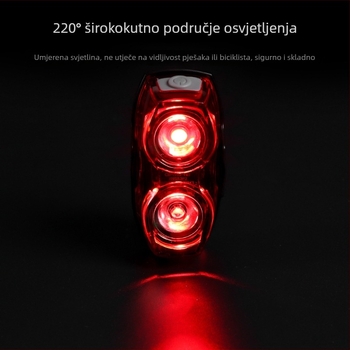 Raypal 2230 Stražnje svjetlo za bicikl sa dvostrukim LED modulima, svjetlo za upozorenje, oprema za vožnju