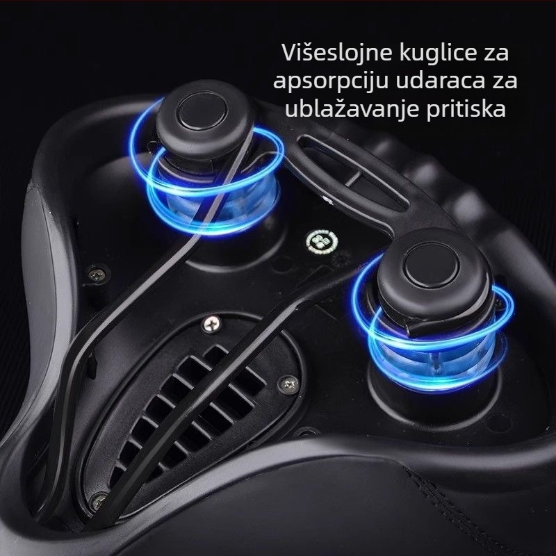 Proširena i debela podloga za sjedalo bicikla s univerzalnim dvostrukim pričvršćivanjem i ublažavanjem udara