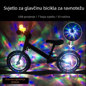 LED svjetlo na kotač dječjeg balans bicikla – dekoracija za noćnu vožnju